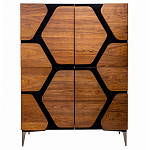 Высокий комод с узором из шпона на фасаде Sahara варинант исполнения - 1 | Loft Concept в Волгограде