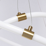 Люстра подвесная с двумя пересекающимися белыми светодиоидными кольцами Luke Lampco Tracer Lamp варинант исполнения - 6 | Loft Concept в Волгограде