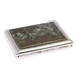 Портсигар с газовой зажигалкой из натурального камня Серафинит Stone Cigarettes Cases варинант исполнения - 5 | Loft Concept в Волгограде