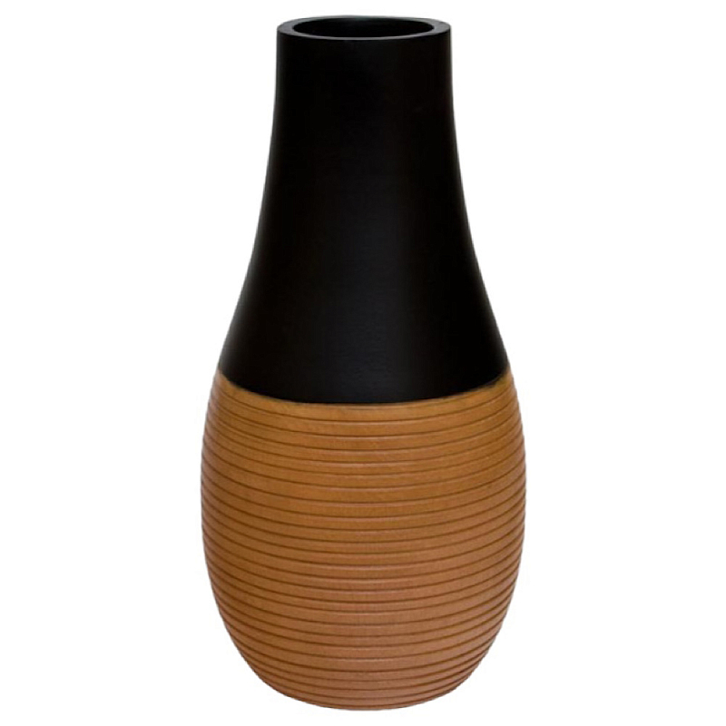 Ваза деревянная Vase of Thailand 1 Черный Светло-коричневый  в Волгограде | Loft Concept 