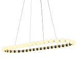 Люстра подвесная светодиодная с круглыми плафонами белого цвета PEARLS Suspension 100  варинант исполнения - 3 | Loft Concept в Волгограде