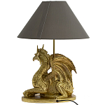 Настольная лампа с абажуром Дракон Golden Dragon Lamp Brown варинант исполнения - 4 | Loft Concept в Волгограде