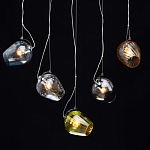 Люстра линейная с 5-ю разноцветными стеклянными плафонами Kaleido варинант исполнения - 5 | Loft Concept в Волгограде