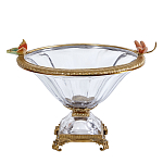 Чаша из прозрачного стекла с бронзовым рельефным ободком Eden Garden варинант исполнения - 1 | Loft Concept в Волгограде