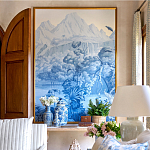 Обои ручная роспись Le Brésil Mer Bleue варинант исполнения - 3 | Loft Concept в Волгограде