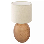 Настольная лампа с тканевым бежевым абажуром на овальном основании Beige Lampshade on Oval Base варинант исполнения - 1 | Loft Concept в Волгограде