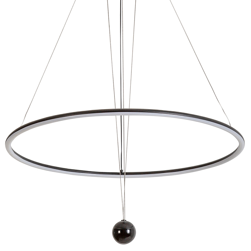 Светодиодная люстра Black LED Circle and Ball Lamp Черный Светодиодная люстра Black LED Circle and Ball Lamp Черный в Волгограде | Loft Concept