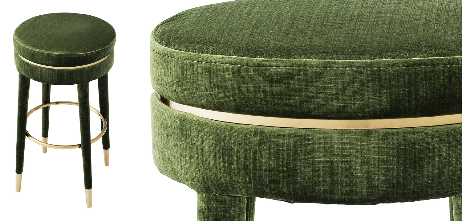Барный стул Eichholtz Bar Stool Parisian green Барный стул Eichholtz Bar Stool Parisian green - Loft-Concept в Волгограде
