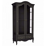 Витрина черная двухдверная из массива бука в стиле прованс Black Provence варинант исполнения - 1 | Loft Concept в Волгограде