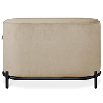 Банкетка овальная бежевый велюр на 4-х металлических ножках черного цвета SANJAY варинант исполнения - 2 | Loft Concept в Волгограде