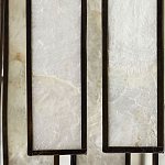 Потолочный светильник с подвесами из перламутра Unique Shine Effect варинант исполнения - 1 | Loft Concept в Волгограде