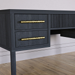 Большой Рабочий стол Primo с 5 выдвижными ящиками Черный дуб варинант исполнения - 6 | Loft Concept в Волгограде