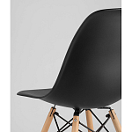 Пластиковый стул на ножках из массива бука Eames Black варинант исполнения - 3 | Loft Concept в Волгограде