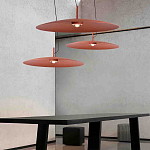 Подвесной светильник круглой формы с коричневым металлическим абажуром Halo Drift варинант исполнения - 3 | Loft Concept в Волгограде