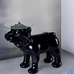 Дизайнерский журнальный стол с основанием в виде собаки Tufetic варинант исполнения - 1 | Loft Concept в Волгограде