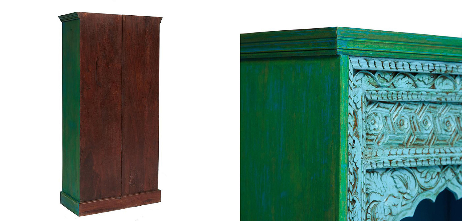 Стеллаж Indian Antique Mango Tree blue/green - Loft-Concept в Волгограде