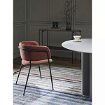 Стул полукруглый мягкий с буклированной обивкой Chair with Boucle Upholstery варинант исполнения - 4 | Loft Concept в Волгограде