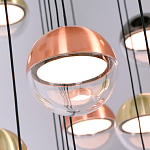 Люстра каскадная с черным круглым основанием 27 подвесов Celestial Waltz варинант исполнения - 3 | Loft Concept в Волгограде