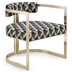 Дизайнерское кресло с Геометрическим орнаментом Brigitte I