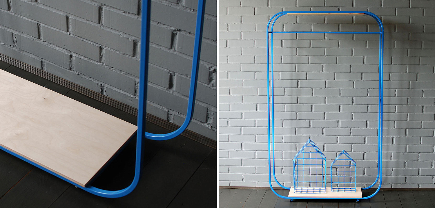 Рейл Cielo Industrial Metal Rust Clothes Rail Рейл Cielo Industrial Metal Rust Clothes Rail - Loft-Concept в Волгограде