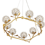 Люстра круглая с декором в виде цветков одуванчика Hanging Dandelion варинант исполнения - 3 | Loft Concept в Волгограде