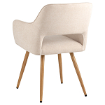 Стул в рогожке бежевого цвета NEASAN STOOL варинант исполнения - 4 | Loft Concept в Волгограде