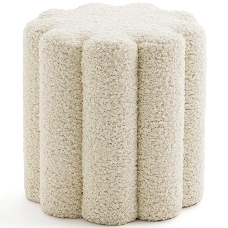 Пуф с обивкой из ткани букле Flo Pouf Кремовый Пуф с обивкой из ткани букле Flo Pouf Кремовый в Волгограде | Loft Concept