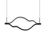 Подвесной светильник волнообразный изогнутый черного цвета 4000К Spiral Lighting варинант исполнения - 1 | Loft Concept в Волгограде