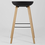 Барный стул на ножках из натурального дерева Boras Black варинант исполнения - 4 | Loft Concept в Волгограде