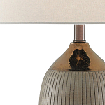 Настольная лампа керамическая с тканевым цилиндрическим абажуром Bullet варинант исполнения - 1 | Loft Concept в Волгограде