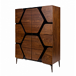 Высокий комод с узором из шпона на фасаде Sahara варинант исполнения - 3 | Loft Concept в Волгограде