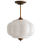 Подвесной светильник с абажуром из молочного стекла Vintage Charm варинант исполнения - 1 | Loft Concept в Волгограде