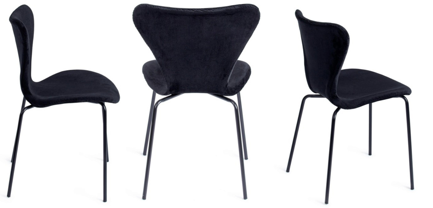 Стул Julissa Black Chair флок Стул Julissa Black Chair флок - Loft-Concept в Волгограде