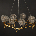 Люстра круглая с декором в виде цветков одуванчика Hanging Dandelion варинант исполнения - 5 | Loft Concept в Волгограде