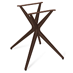 Стол обеденный с коричневой прямоугольной столешницей из керамики на четырех пластиковых ножках Brown Ceramics варинант исполнения - 4 | Loft Concept в Волгограде