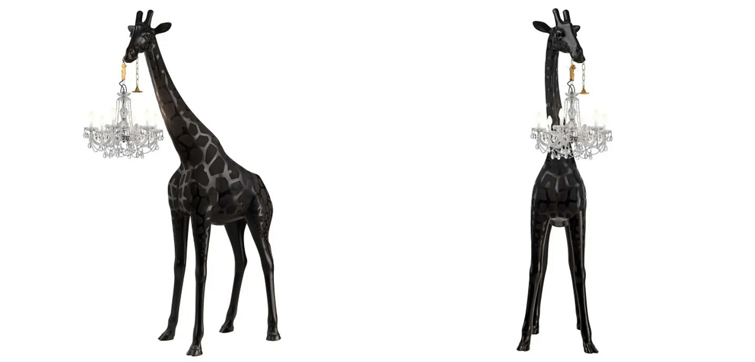 Торшер черный жираф в натуральную величину Giraffe Lamp large size Торшер черный жираф в натуральную величину Giraffe Lamp large size - Loft-Concept в Волгограде
