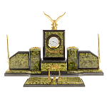 Настольный письменный набор из змеевика  и бронзы с декором в виде орла в подарочной упаковке Successful Leader варинант исполнения - 1 | Loft Concept в Волгограде