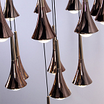 Люстра светодиодная с акриловыми конусообразными плафономи розовое золото Astra 60   варинант исполнения - 3 | Loft Concept в Волгограде