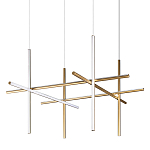 Люстра с 6-ю цилиндрическими плафонами на тонких тросах Trumpet tube варинант исполнения - 1 | Loft Concept в Волгограде