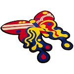 Дизайнерский ковер в виде бабочки Poltronova Tappeto Farfalla Rug варинант исполнения - 2 | Loft Concept в Волгограде