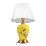 Настольная лампа желтая с изображением птиц Slip Away варинант исполнения - 3 | Loft Concept в Волгограде