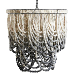 Двухъярусная люстра украшенная круглыми бусинами Gradient Chandelier Grey White варинант исполнения - 1 | Loft Concept в Волгограде