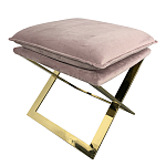 Пуф велюровый на металлическом основании Meekness варинант исполнения - 2 | Loft Concept в Волгограде