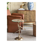 Столик с круглой стеклянной столешницей и корпусом в виде двух павлинов на ветке Table Two Peacocks варинант исполнения - 9 | Loft Concept в Волгограде