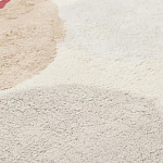 Ковер из хлопка с абстрактным принтом бежевого цвета Elysian Flow Blush варинант исполнения - 3 | Loft Concept в Волгограде