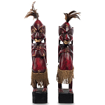 Комплект из 2-х деревянных статуэток Asmat Wooden Statuettes Dark Red варинант исполнения - 1 | Loft Concept в Волгограде