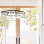 Люстра круглая с подвесками в форме стеклянных капель Glass Rain варинант исполнения - 5 | Loft Concept в Волгограде