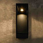 Уличный настенный светильник прямоугольной формы черного цвета Geometric Glow варинант исполнения - 2 | Loft Concept в Волгограде