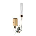 Бра с прозрачной изогнутой трубкой и декоративной фигуркой птицы Ganthea варинант исполнения - 1 | Loft Concept в Волгограде