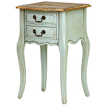 Прикроватная тумба из массива березы светло-бирюзовая Montmartre Provence Bedside Table варинант исполнения - 1 | Loft Concept в Волгограде